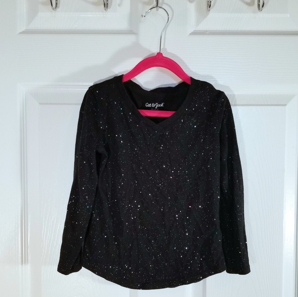 🖤Cat and Jack🖤 Black, glitter flake long sleeved